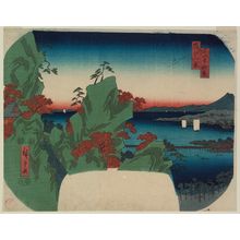 Japanese Print "Autumn Scene at Ishiyama Temple (Ishiyama shûkei), from the series Eight Views of Ômi (Ômi hakkei)" by Utagawa Hiroshige, 歌川広重 (Utagawa Hiroshige I)