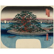 Estampe japonaise "The Single Pine at Karasaki (Karasaki no hitotsu matsu), from the series Eight Views of Ômi (Ômi hakkei)" par Utagawa Hiroshige, 歌川広重 (Utagawa Hiroshige I)