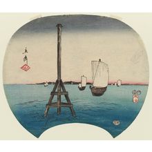 Japanese Print "Boats in the Bay at Takanawa" by Utagawa Hiroshige, 歌川広重 (Utagawa Hiroshige I)