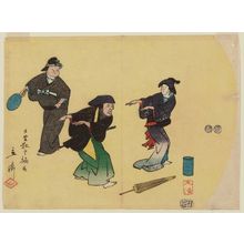 Japanese Print "The Play Oketori in a Mibu Kyôgen Performance (Mibu kyôgen Oketori)" by Utagawa Hiroshige, 歌川広重 (Utagawa Hiroshige I)