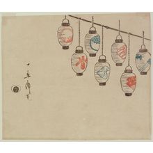 Utagawa Hiroshige, 歌川広重 (Utagawa Hiroshige I)による浮世絵「Hanging Lanterns」