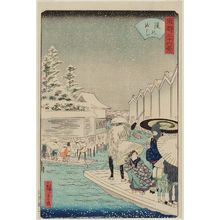 Utagawa Hiroshige II: Yoroi Ferry (Yoroi no watashi), from the series Thirty-six Views of the Eastern Capital (Tôto sanjûrokkei) - Museum of Fine Arts