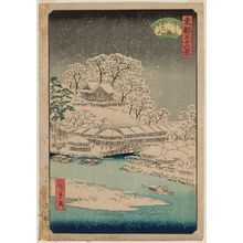 二歌川広重: Imado Bridge and Matsuchiyama (Imado-bashi Matsuchiyama), from the series Thirty-six Views of the Eastern Capital (Tôto sanjûrokkei) - ボストン美術館