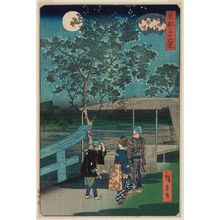 Utagawa Hiroshige II: Mimeguri Embankment on the Sumida River (Sumidagawa Mimeguri tsutsumi), from the series Thirty-six Views of the Eastern Capital (Tôto sanjûrokkei) - Museum of Fine Arts