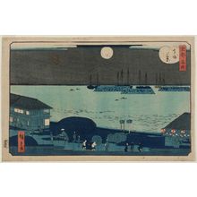Utagawa Hiroshige II: Evening View of Takanawa (Takanawa yûkei), from the series Famous Places in the Eastern Capital (Tôto meisho) - Museum of Fine Arts