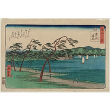 Utagawa Hiroshige II: Clearing Weather at Awazu (Awazu seiran), from the series Eight Views of Ômi (Ômi hakkei) - Museum of Fine Arts