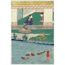 Utagawa Kuniyoshi: Beauties Enjoying Themselves in the Garden (Bijin niwa asobi) - Museum of Fine Arts