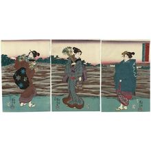 歌川国芳: Shimotsuki Tori-no-machi no nigiwai - ボストン美術館