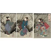 Utagawa Kuniyoshi, 歌川国芳 (Utagawa Kuniyoshi)による浮世絵「Plum Blossoms at Night (Yoru no ume)」