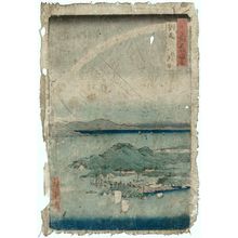 Utagawa Hiroshige: Tsushima Province: A Fine Evening on the Coast (Tsushima, Kaigan yûbare), from the series Famous Places in the Sixty-odd Provinces [of Japan] ([Dai Nihon] Rokujûyoshû meisho zue) - Museum of Fine Arts