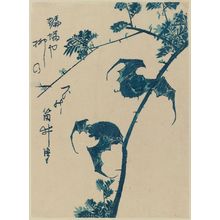 Utagawa Hiroshige: Bats and Branch - Museum of Fine Arts