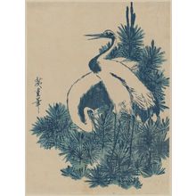 Utagawa Hiroshige: Cranes and Pine Shoots - Museum of Fine Arts