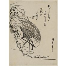 Utagawa Hiroshige: Wading Crane and Trailing Bush Clover - Museum of Fine Arts