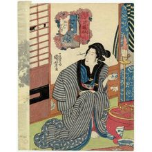 Utagawa Kuniyoshi: How to Go In and Out of Sliding Doors (Shôji no ideiri no shi yô), from the series Instructions in Manners for Modern Women (Tôryû onna shorei shitsukekata) - Museum of Fine Arts
