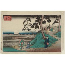 Utagawa Hiroshige, 歌川広重 (Utagawa Hiroshige I)による浮世絵「Dôkan Hill (Dôkan-yama), from the series Famous Places in the Eastern Capital (Tôto meisho)」