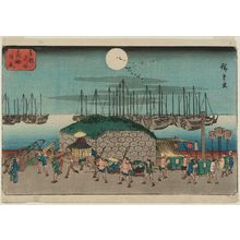歌川広重: Moonlit Evening at Takanawa (Takanawa tsukiyo), from the series Famous Places in the Eastern Capital (Tôto meisho) - ボストン美術館