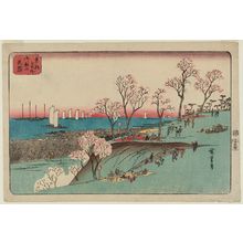 Utagawa Hiroshige: Cherry Blossoms in Full Bloom at Goten-yama (Goten-yama hanazakari), from the series Famous Places in the Eastern Capital (Tôto meisho) - Museum of Fine Arts