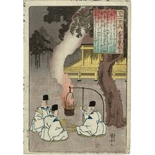 Utagawa Kuniyoshi: Poem by Ônakatomi no Yoshinobu Ason, from the series One Hundred Poems by One Hundred Poets (Hyakunin isshu no uchi) - Museum of Fine Arts