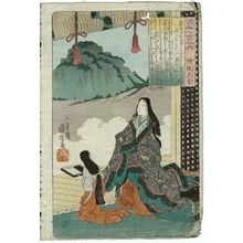 Utagawa Kuniyoshi: Poem by Jitô Tennô, from the series One Hundred Poems by One Hundred Poets (Hyakunin isshu no uchi) - Museum of Fine Arts