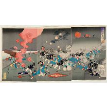Utagawa Kokunimasa: The Occupation of Weihaiwei (Ikaiei senryô no zu) - Museum of Fine Arts