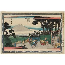 歌川広重: Hill of the Ascetics in Meguro (Meguro Gyônin-zaka), from the series Famous Hills in the Eastern Capital (Tôto meisho saka-zukushi no uchi) - ボストン美術館