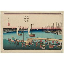 Utagawa Hiroshige: Evening View of Takanawa (Takanawa yûkei), from the series Famous Places in the Eastern Capital (Tôto meisho) - Museum of Fine Arts