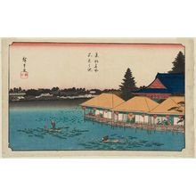 歌川広重: Shinobazu Pond (Shinobazu no ike), from the series Famous Places in the Eastern Capital (Tôto meisho) - ボストン美術館
