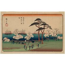 Utagawa Hiroshige: Cherry Blossoms in Full Bloom at Goten-yama (Goten-yama manka), from the series Famous Places in the Eastern Capital (Tôto meisho) - Museum of Fine Arts