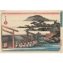 Utagawa Hiroshige: Precincts of the Shiba Shinmei Shrine (Shiba Shinmei keidai), from the series Famous Places in the Eastern Capital (Tôto meisho) - Museum of Fine Arts