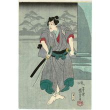 Japanischer Druck "Actor as Shirai Gonpachi" von Utagawa Kuniyoshi, 歌川国芳 (Utagawa Kuniyoshi)