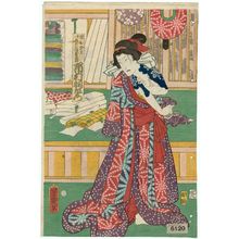 Japanischer Druck "Actor Ichimura Uzaemon as Benten Kozô" von Ochiai Yoshiiku, 落合芳幾 (Utagawa Yoshiiku)