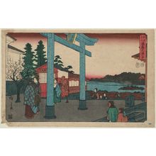 Japanischer Druck "Tenmangû Shrine at Yushima (Yushima Tenmangû), from the series Famous Places in Edo (Edo meisho)" von Utagawa Hiroshige, 歌川広重 (Utagawa Hiroshige I)