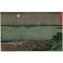 Utagawa Hiroshige, 歌川広重 (Utagawa Hiroshige I)による浮世絵「View of Takanawa in Moonlight (Takanawa tsuki no kei), from the series Famous Places in Edo (Edo meisho)」