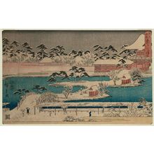 Japanese Print "Kameido Tenmangû Shrine (Kameido Tenmangû), from the series Famous Places in Edo (Edo meisho)" by Utagawa Hiroshige, 歌川広重 (Utagawa Hiroshige I)