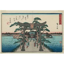 Utagawa Hiroshige: Shinobazu Pond (Shinobazu no ike), from the series Famous Places in Edo (Edo meisho) - Museum of Fine Arts