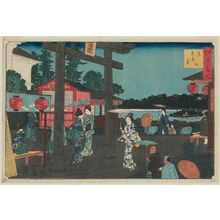 Utagawa Hiroshige: Tenmangû Shrine at Yushima (Yushima Tenmangû), from the series Famous Places in Edo (Edo meisho) - Museum of Fine Arts