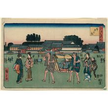 歌川広重: View of the Hongô District (Hongô no kei), from the series Famous Places in Edo (Edo meisho) - ボストン美術館