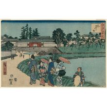 Utagawa Hiroshige: Outside Sakurada (Soto Sakurada), from the series Famous Places in Edo (Edo meisho) - Museum of Fine Arts