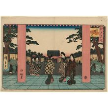 歌川広重: Zôjô-ji Temple in Shiba (Shiba Zôjô-ji), from the series Famous Places in Edo (Edo meisho) - ボストン美術館