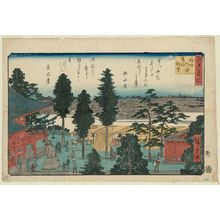 歌川広重: Panoramic View from the Precincts of the Kanda Myôjin Shrine (Kanda Myôjin keidai chôbô), from the series Famous Places in Edo (Edo meisho) - ボストン美術館