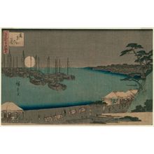 Utagawa Hiroshige, 歌川広重 (Utagawa Hiroshige I)による浮世絵「Moon at Takanawa (Takanawa no tsuki), from the series Three Views of Famous Places in Edo (Edo meisho mittsu no nagame)」