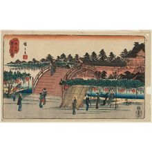 Japanese Print "View of the Kameido Shrine (Kameido no zu), from the series Famous Places in Edo (Kôto meisho)" by Utagawa Hiroshige, 歌川広重 (Utagawa Hiroshige I)