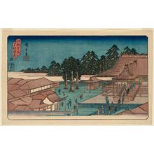 Utagawa Hiroshige: Shinmei Shrine in Shiba (Shiba Shinmeigû), from the series Famous Places in Edo (Kôto meisho) - Museum of Fine Arts