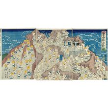 Utagawa Kunitsuru: Merchants on Pilgrimage to Mount Fuji (Fujisan shônin sankei no zu) - Museum of Fine Arts
