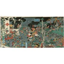 Utagawa Kunitaka: The Great Battle of Kawanakajima in Shinano Province (Shinano no kuni Kawanakajima ôgassen) - ボストン美術館