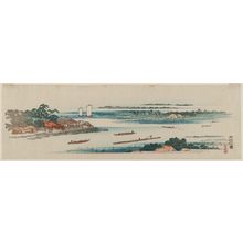 歌川広重: Mouth of the Naka River (Nakagawa-guchi no zu), from an untitled series of views of Edo - ボストン美術館