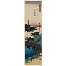 Utagawa Hiroshige: Akabane Bridge and Zôjô-ji Temple in Shiba (Shiba Zôjô-ji Akabane-bashi), from the series Famous Places in the Eastern Capital (Tôto meisho) - Museum of Fine Arts