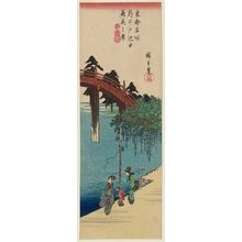 Utagawa Hiroshige: Wisteria in Full Bloom over the Pond at Kameido (Kameido ike chû fujibana no sakari), from the series Famous Places in the Eastern Capital (Tôto meisho) - Museum of Fine Arts