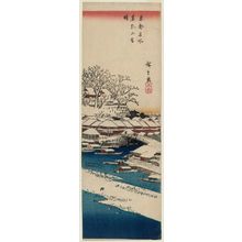 歌川広重: Clear Weather after Snow at Matsuchiyama (Matsuchiyama no yukibare), from the series Famous Views of the Eastern Capital (Tôto meisho) - ボストン美術館