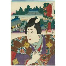 Utagawa Kuniyoshi: Yorikane (?) at Horinouchi (?) in the Eleventh Month, from the series Selections for Famous Places in Edo in the Twelve Months (Edo meishô mitate jûni kagetsu no uchi) - Museum of Fine Arts